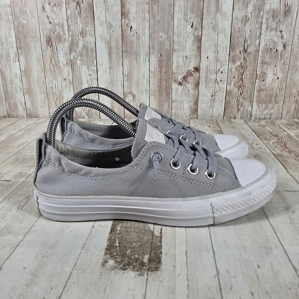 Converse Chuck Taylor All Star Shoreline Slip On Grey Sneakers 563455F Womens 7